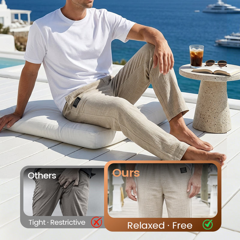 Men's breathable straight-leg trousers - product view 2