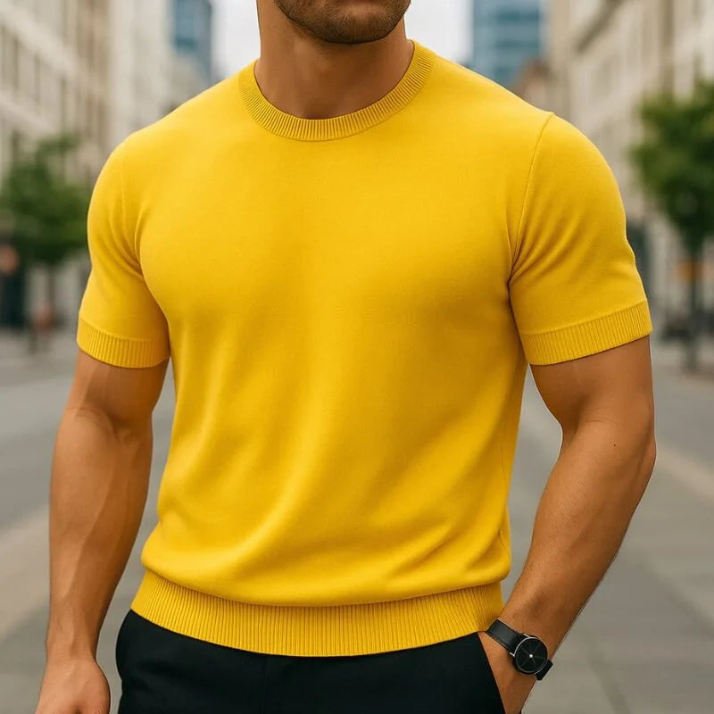 Yellow Auro Cashmere T-Shirt