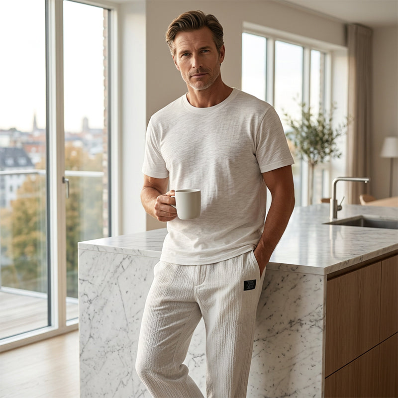 Men's breathable straight-leg trousers - product view 5