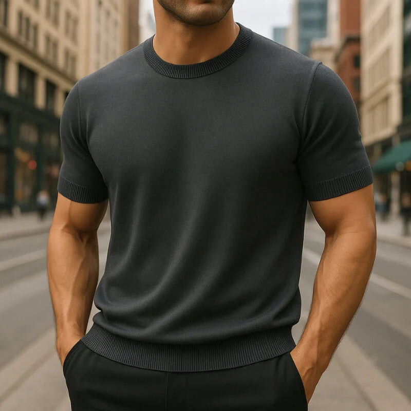 Gray Auro Cashmere T-Shirt