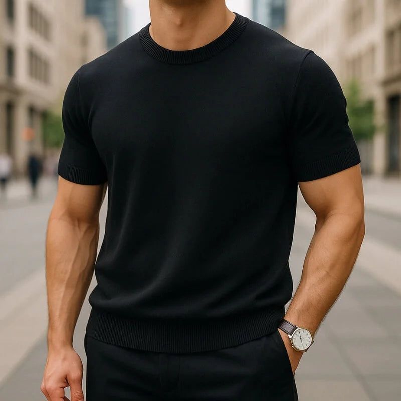 Black Auro Cashmere T-Shirt
