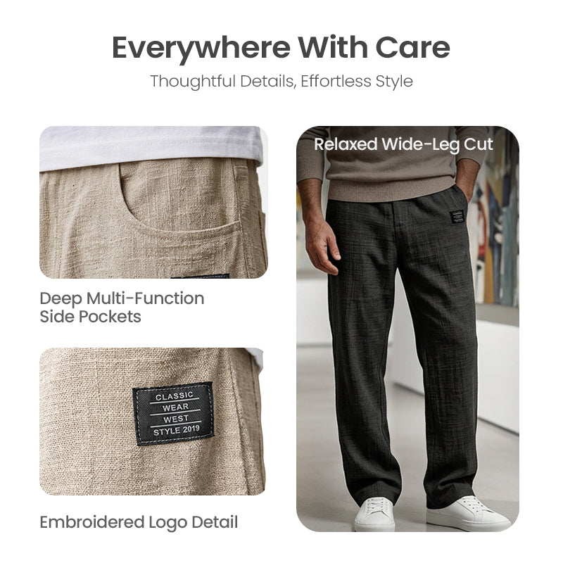 Men's breathable straight-leg trousers - product view 7