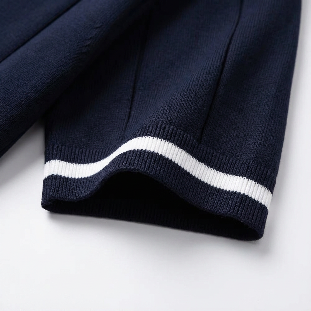 Navy Torino quarter-zip polo product detail