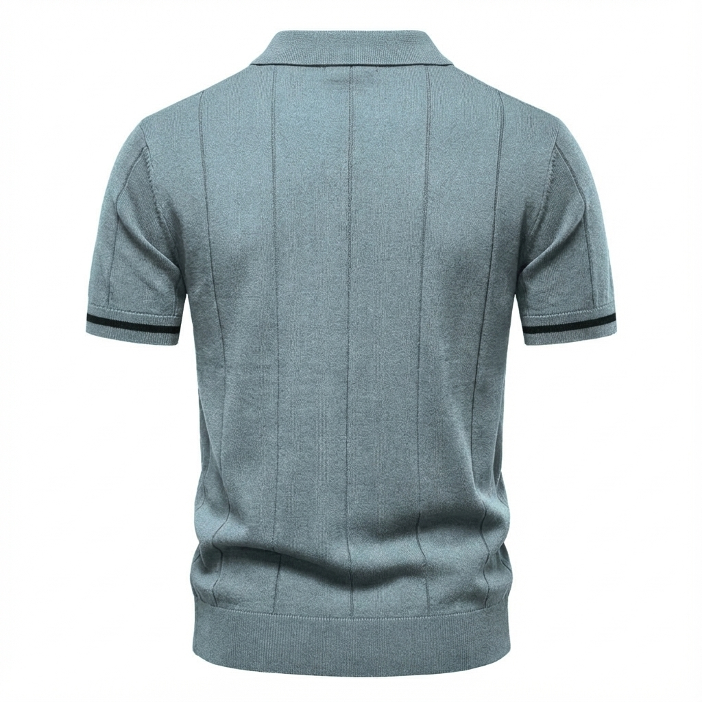 Seafoam Green Torino quarter-zip polo back view