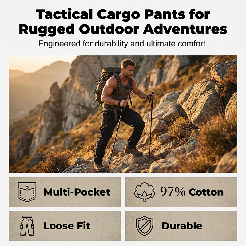 Men's Cotton Cargo Tactical Pants - product image 2