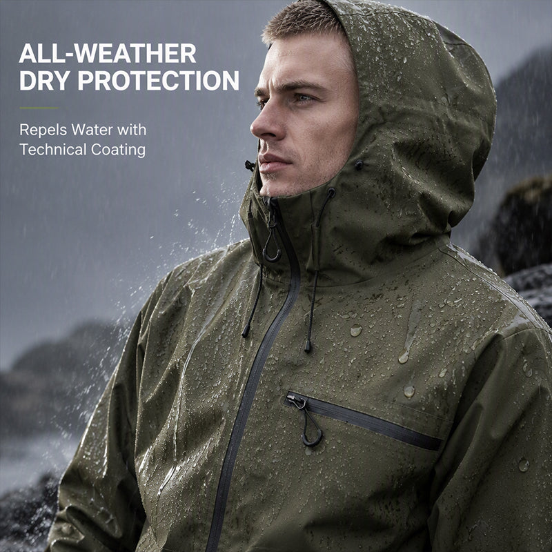 Men's urban waterproof hooded jacket – product view 5