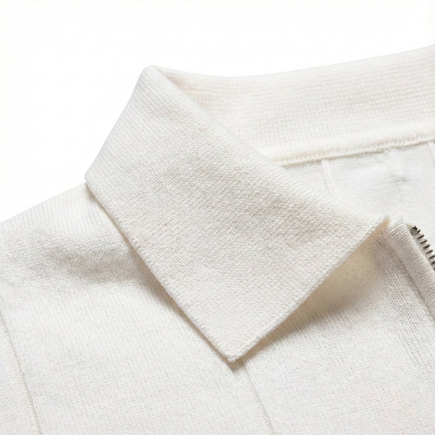 White Torino quarter-zip polo product detail