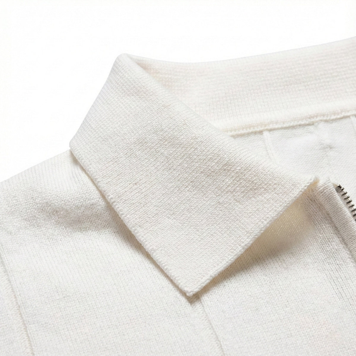White Torino quarter-zip polo product detail